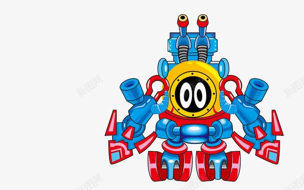 机器人简图png免抠素材_新图网 https://ixintu.com 一个 动漫 卡通 手绘 机器人 简图 红色 蓝色