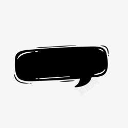 黑白框简约对话框对话框黑白会话框对话气泡高清图片