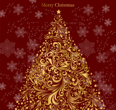 红色圣诞树背景素材背景