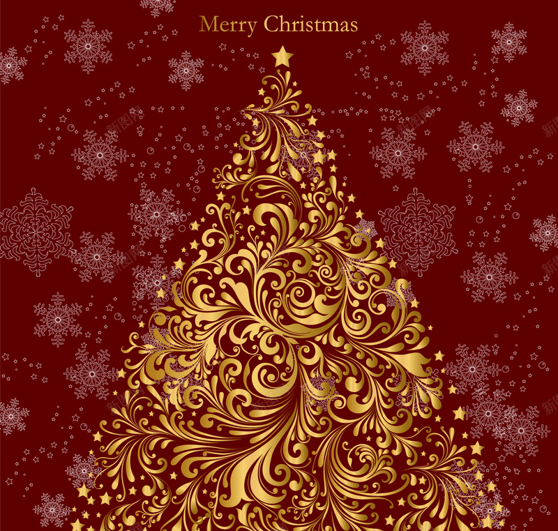 红色圣诞树背景素材eps设计背景_新图网 https://ixintu.com 圣诞树 圣诞节 底纹 红色 雪花 喜庆 背景 红色背景 质感 纹理
