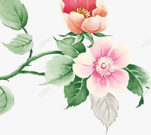 水墨古典艺术花朵png免抠素材_新图网 https://ixintu.com 古典 水墨 艺术 花朵 设计