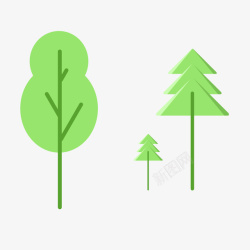环保绿色树松树素材