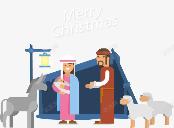 耶稣圣诞日png免抠素材_新图网 https://ixintu.com 基督教徒 新生儿 耶稣诞生