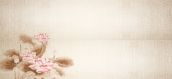 现代前卫淘宝中国风花朵活动海报banner背景高清图片
