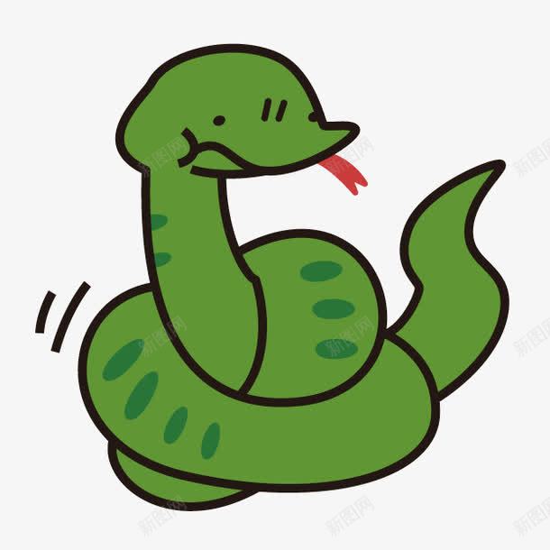 卡通可爱小蛇png免抠素材_新图网 https://ixintu.com 卡通可爱小蛇 打结的蛇 绿色小蛇 蛇