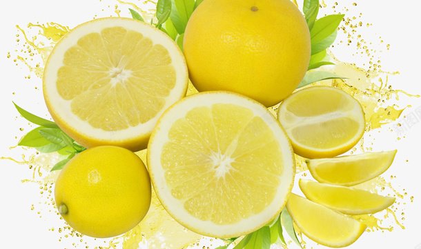一堆柠檬片和柠檬png免抠素材_新图网 https://ixintu.com 创意 黄色 柠檬片 柠檬