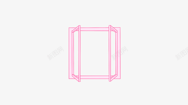 手绘粉色窗户png免抠素材_新图网 https://ixintu.com 粉色 窗户 打开 手绘