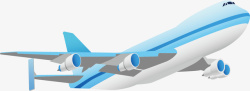 交通工具飞机写实矢量图素材