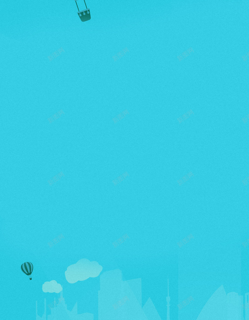 童装H5背景jpg设计背景_新图网 https://ixintu.com 卡通 城堡 天空 气球 童装 H5背景 彩色 蓝色 H5 h5 童趣 手绘