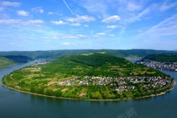 莱茵东莱茵河谷风景高清图片