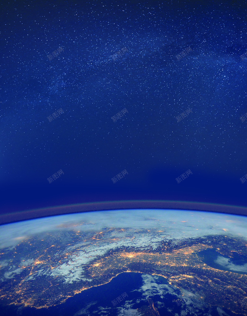 蓝色星空地球科技海报背景背景图片 素材m Yvyvbyybm 新图网
