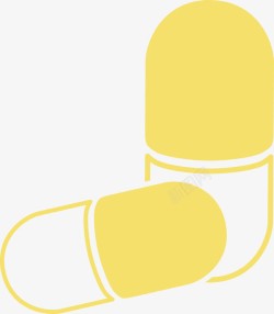 黄色胶囊素材