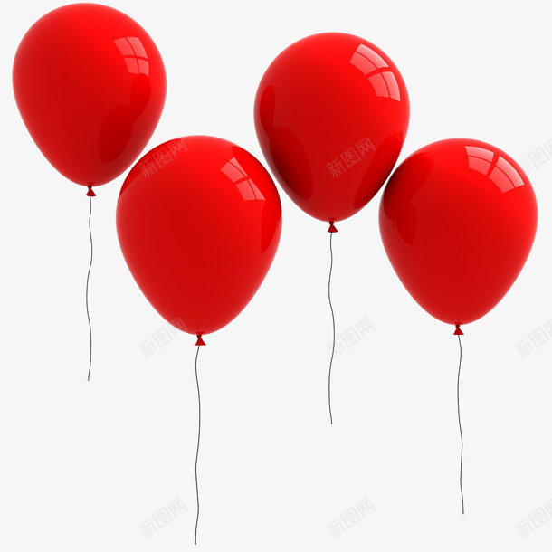 红气球png免抠素材_新图网 https://ixintu.com PNG 气球 素材 红色