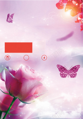 女人节唯美玫瑰海报背景背景