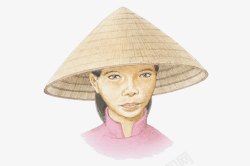 手绘水彩人物插图农村妇女素材
