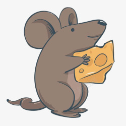 老鼠和奶酪抱奶酪的小老鼠高清图片