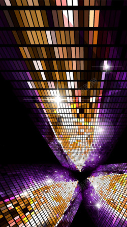 5D电影动感立体紫色高楼H5背景高清图片