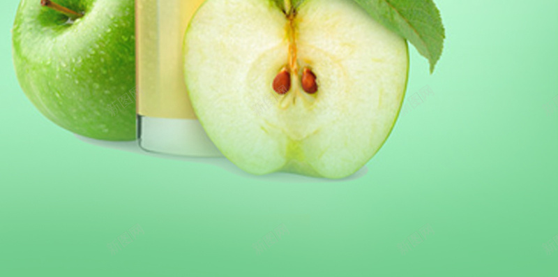 绿色苹果汁新品上市手机端H5背景jpg设计背景_新图网 https://ixintu.com H5背景 冷饮店 手机端 新品上市 特色推荐 素材 绿色 苹果 苹果汁 饮料 鲜榨果汁