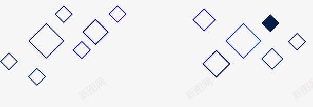 蓝色简约四边形漂浮png免抠素材_新图网 https://ixintu.com 四边形 漂浮素材 简约 蓝色