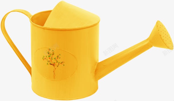 橙色漂亮浇水壶png免抠素材_新图网 https://ixintu.com 创意浇水壶 浇水壶