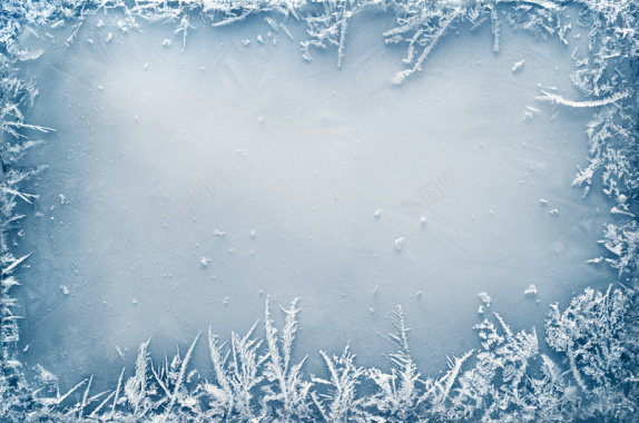 蓝色简约雪花图案样式冬季电商优惠促销背景设计背景