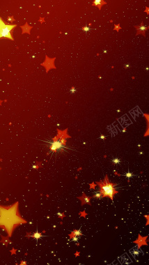 红色底纹星星点缀背景H5背景素材背景