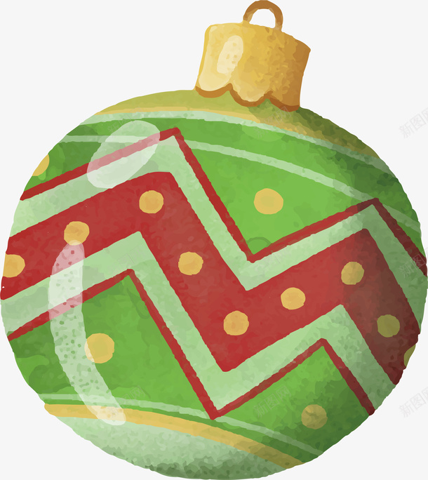 红绿色圣诞球矢量图ai免抠素材_新图网 https://ixintu.com 圣诞 圣诞球 圣诞节 水彩圣诞球 矢量png 红绿色 矢量图