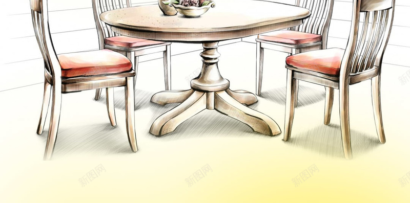 卡通客厅背景jpg设计背景_新图网 https://ixintu.com 卡通 客厅 背景 餐桌 黄色 童趣 手绘
