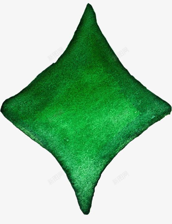 手绘绿色花纹水彩标签png免抠素材_新图网 https://ixintu.com 标签 水彩 绿色 花纹