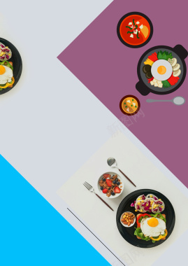 墨西哥菜美食卡通手绘餐厅PSD分层背景背景