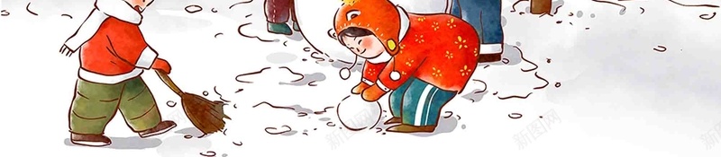 中国传统二十四节气小雪宣传psd_新图网 https://ixintu.com 中国传统节气 二十四节气 宣传 小雪 手绘 卡通 堆雪人 雪景