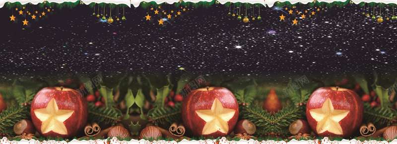 圣诞星星苹果背景jpg设计背景_新图网 https://ixintu.com 圣诞节 苹果 星星 海报banner 摄影 风景