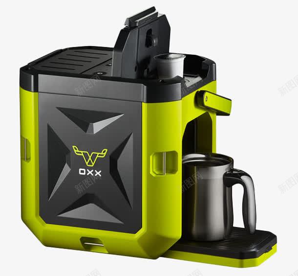 DXX牌咖啡机png免抠素材_新图网 https://ixintu.com 产品实物 方形 绿色