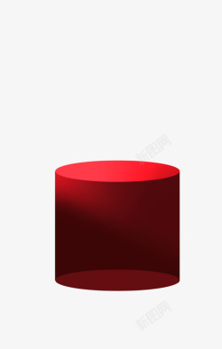 红色圆柱体元素素材