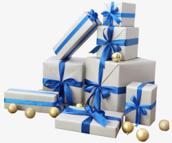 浪漫礼盒蓝色礼物盒子浪漫高清图片
