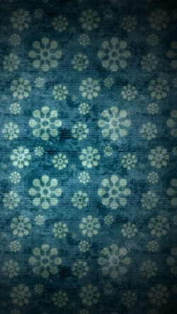 绿底牵牛花h5纹理蓝底白色花朵H5背景素材高清图片