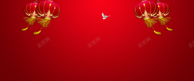红色灯笼和平鸽背景jpg设计背景_新图网 https://ixintu.com 红色 灯笼 和平鸽 节日 庆祝 中国风