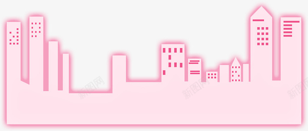 城市手绘图案插画png免抠素材_新图网 https://ixintu.com 城市 城市粉色 手绘 插图
