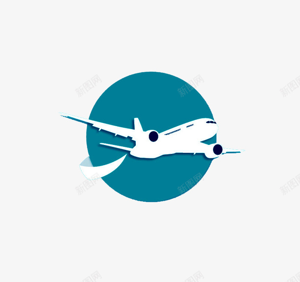扁平化飞机png免抠素材_新图网 https://ixintu.com PNG图片素材 PNG素材 PNG素材免费下载 蓝色 飞机
