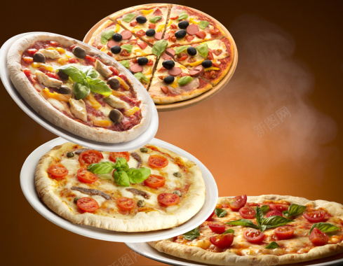 一筐蔬菜美味的披萨美食高清图片摄影图片