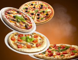 棕色披萨美味的披萨美食高清图片高清图片