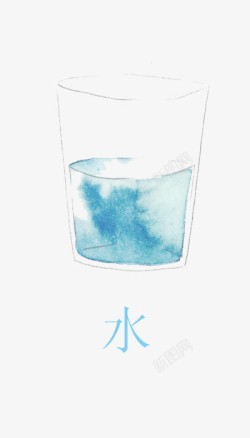 手绘矿泉水素材