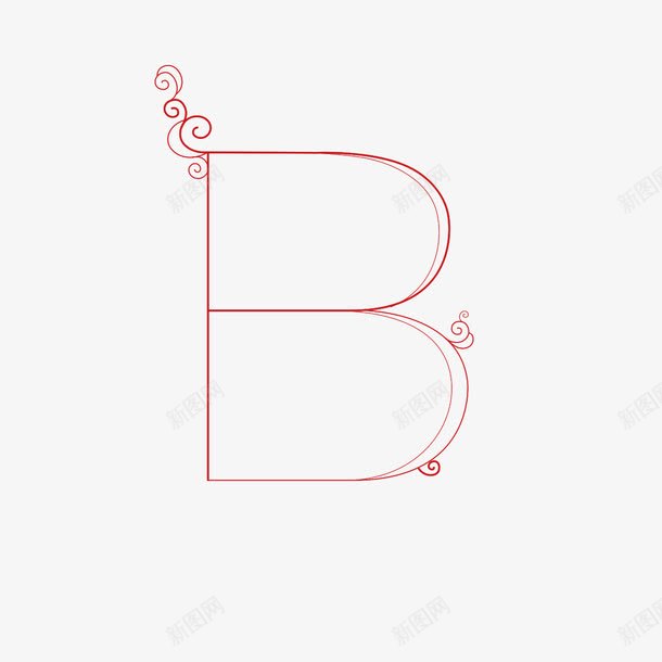红色的Bpng免抠素材_新图网 https://ixintu.com B 字母 字母B 字母素材 字母背景 字母装饰图