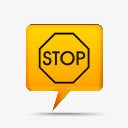 黄色警告标志stop图标图标