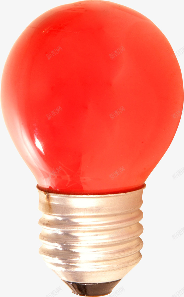 一个电灯泡红色png免抠素材_新图网 https://ixintu.com 多个 彩色灯泡 灯泡 电灯泡