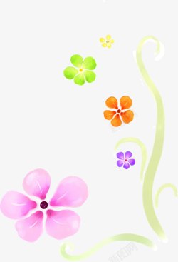 手绘水彩花朵海报素材