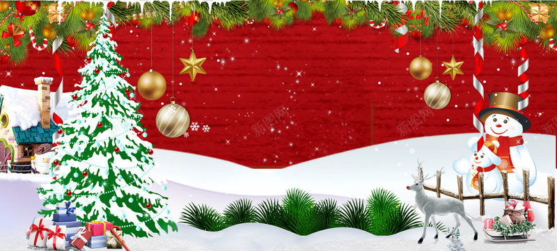 圣诞树文艺简约红色bannerpsd设计背景_新图网 https://ixintu.com 元旦 元旦快乐 双蛋狂欢 圣 圣诞元素 圣诞快乐 圣诞树 圣诞海报 圣诞狂欢 圣诞老人 圣诞节 新年