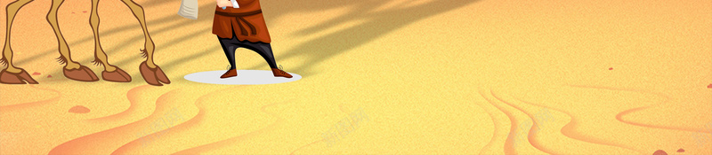 简约卡通沙漠广告psd设计背景_新图网 https://ixintu.com 卡通 广告 沙漠 简约 远山 骆驼 大气 云朵