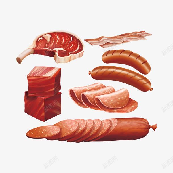 肉和香肠png免抠素材_新图网 https://ixintu.com 矢量香肠 肉 香肠