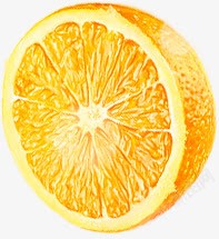 黄色橙子切开素材